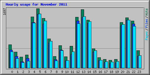 Hourly usage for November 2011