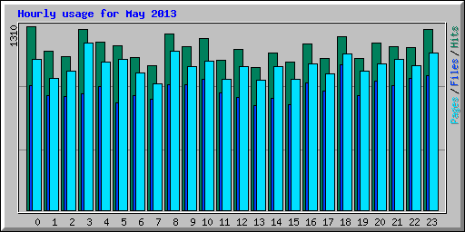 Hourly usage for May 2013