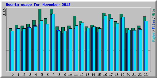 Hourly usage for November 2013