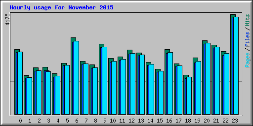 Hourly usage for November 2015